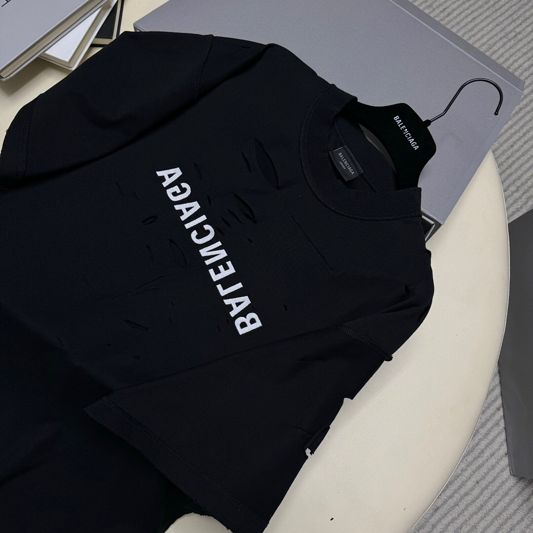 Balenciaga Short Sleeve (Black) - Image 7