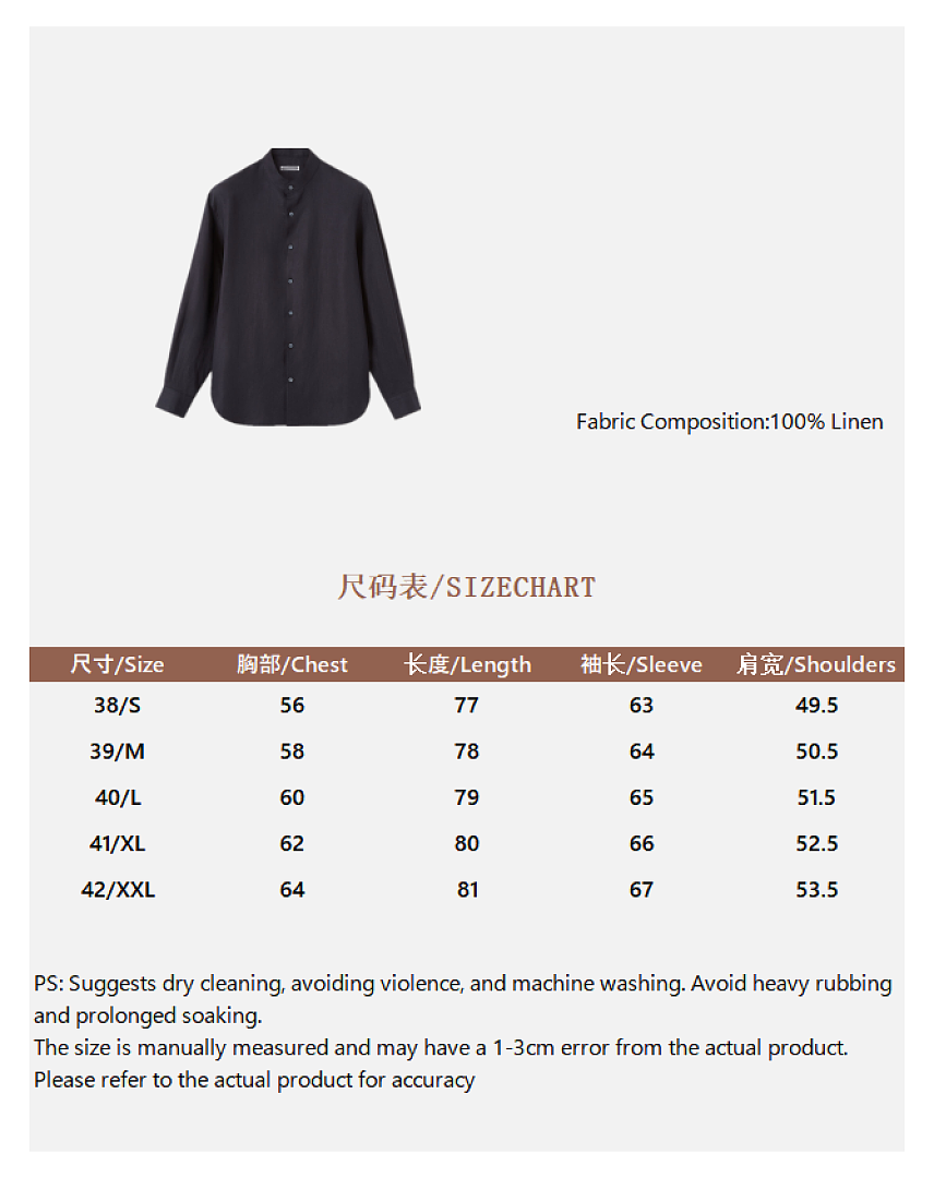 Unbranded Dark Blue Collar Linen - Image 3