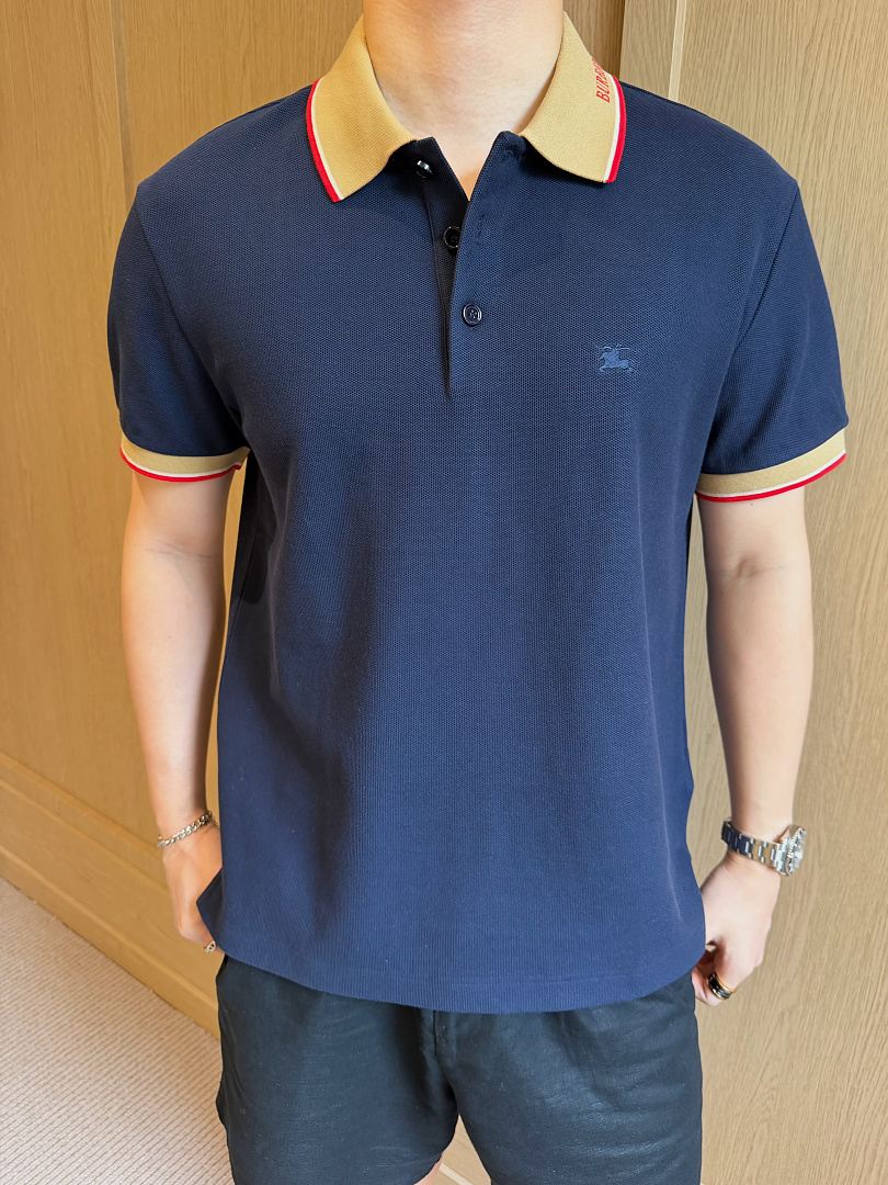 Burberry War Horse Letter Jacquard Collar Polo Shirt - Image 24