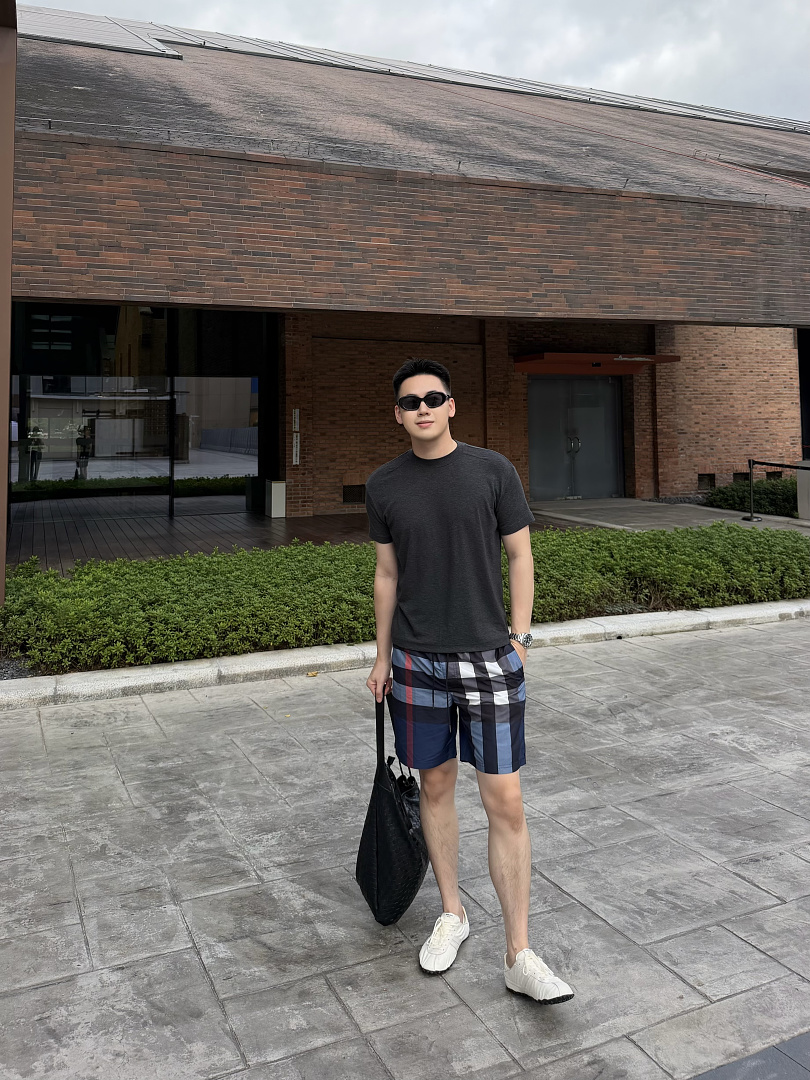 Burberry Plaid Shorts In (Blue) - Image 21