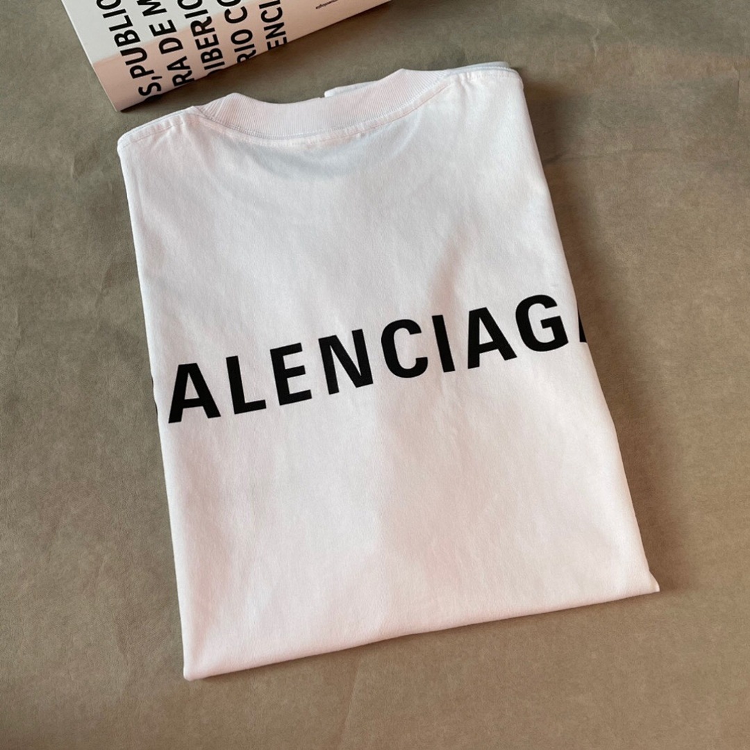 Balenciaga Print Short Sleeve (White) - Image 5