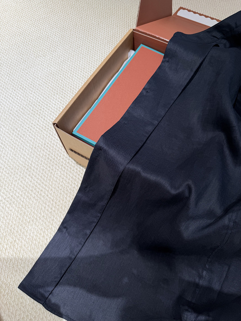 Unbranded Dark Blue Collar Linen - Image 11
