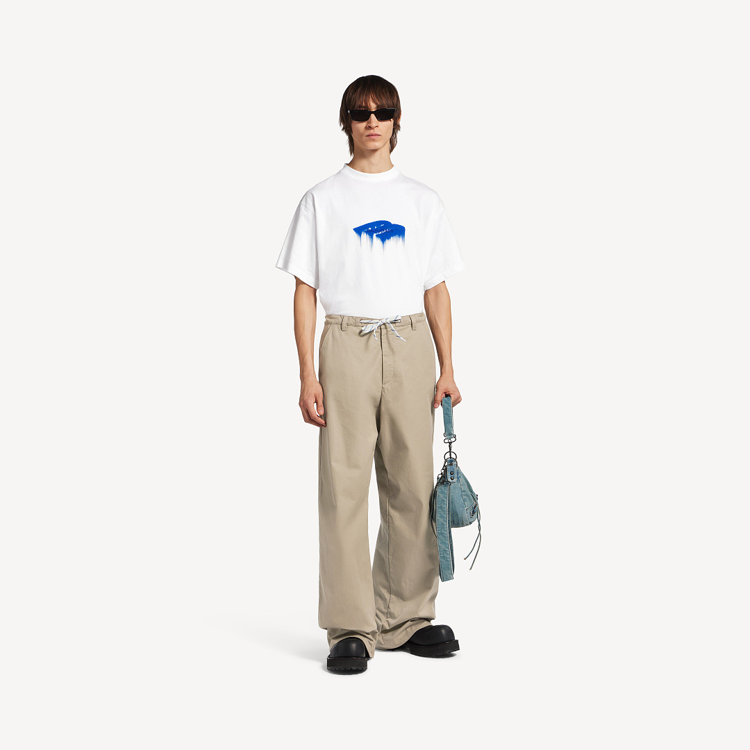 Balenciaga 3B Embroidered Print T (White) - Image 12