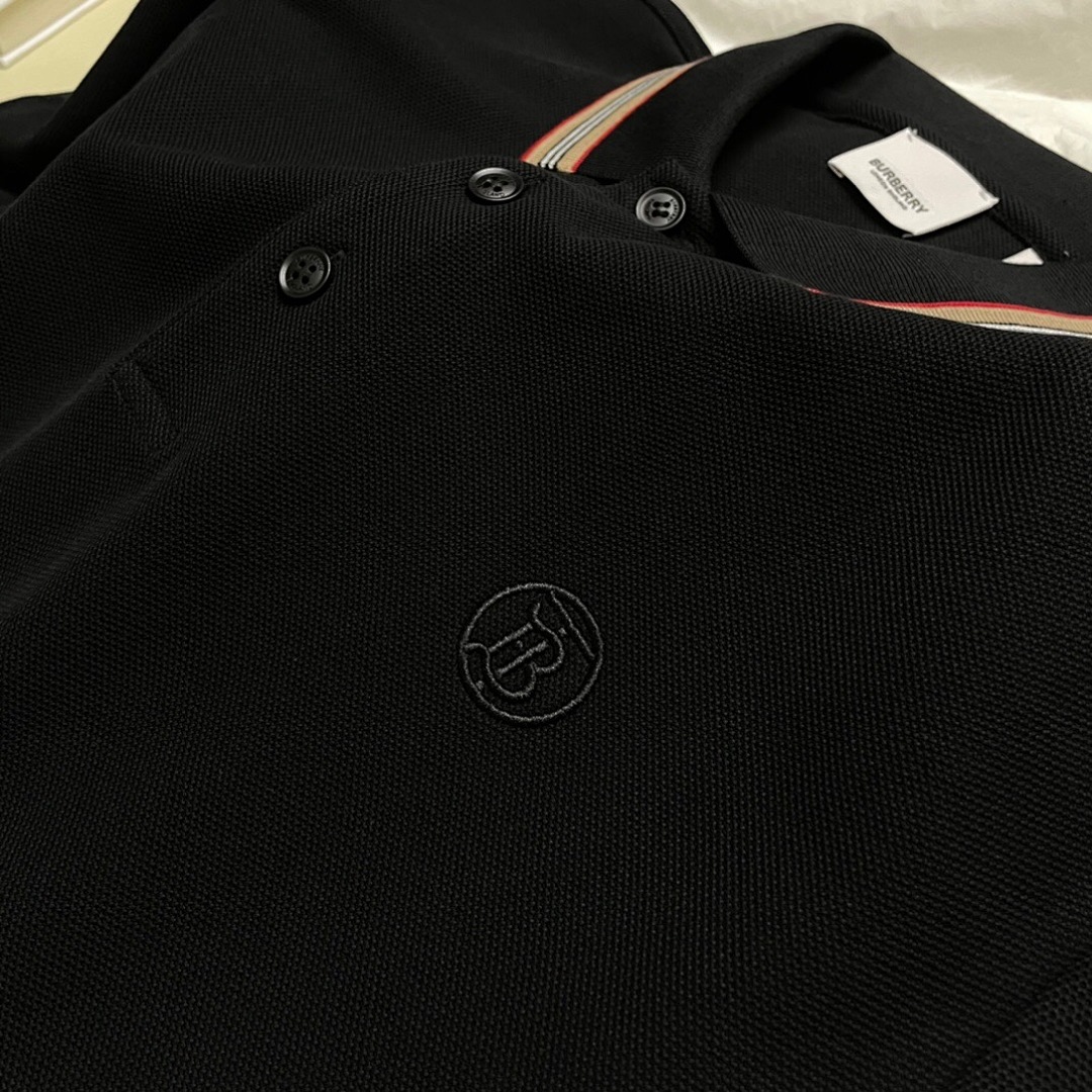 Ralph Lauren Color Striped Collar POLO (Black) - Image 6