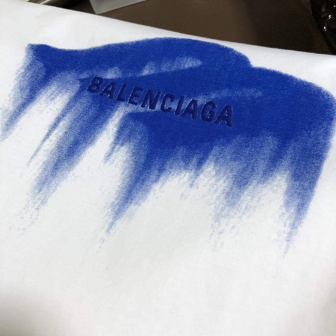 Balenciaga 3B Embroidered Print T (White) - Image 10