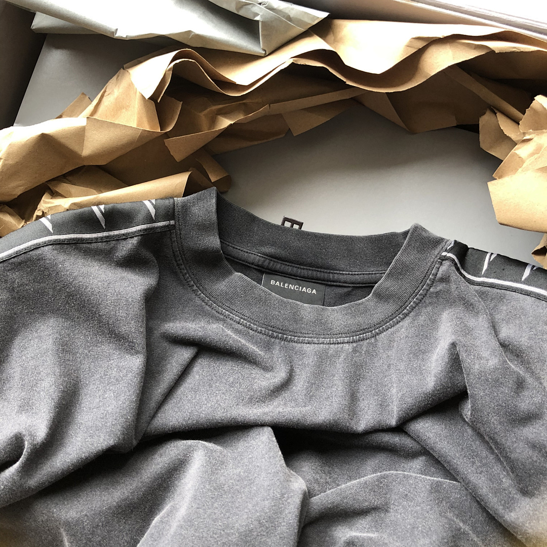 Balenciaga Strap T (Washed Black) - Image 19