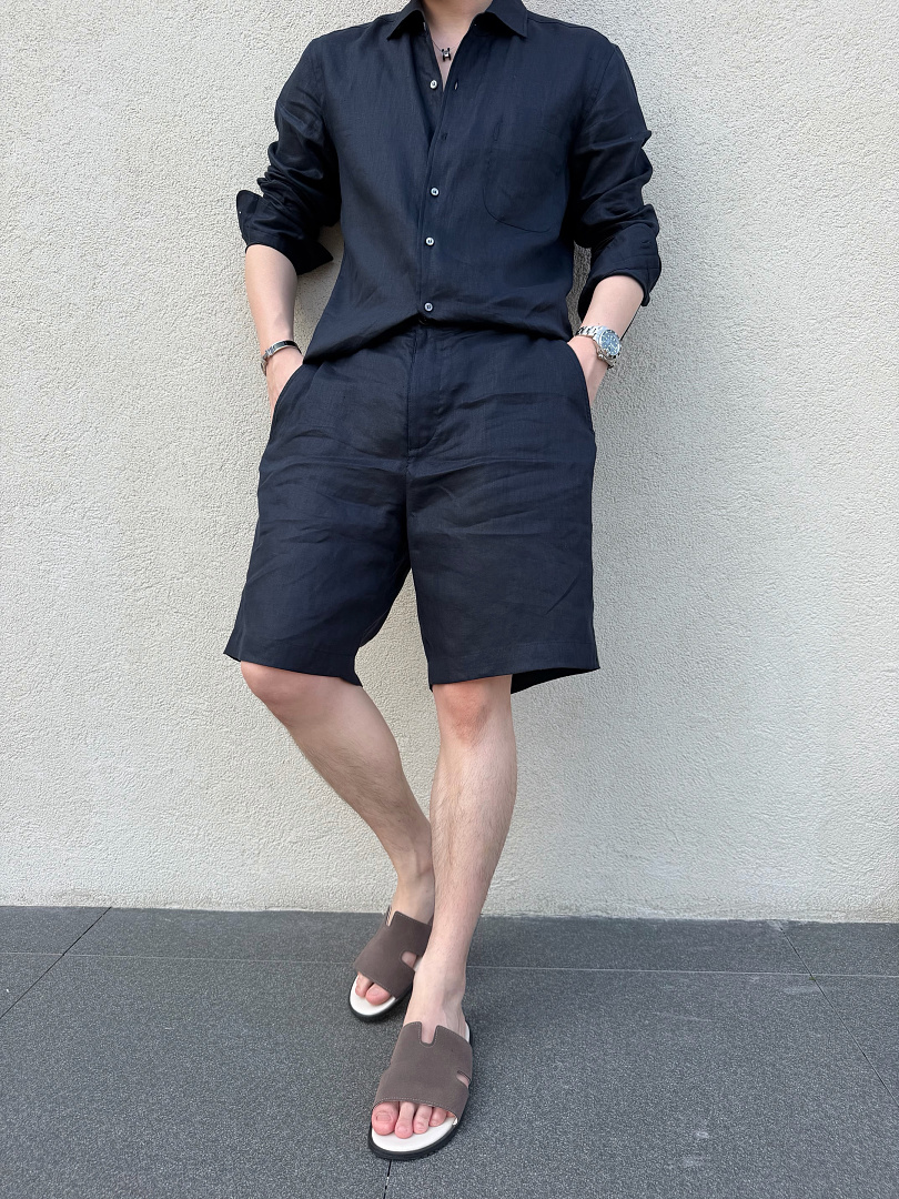 Unbranded Navy Linen Short - Image 19