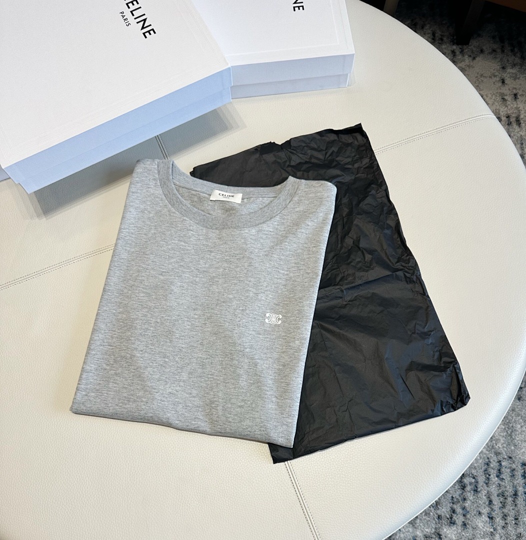 Chanel Double C Embroidered Small Label Short Sleeve (Grey) - Image 7