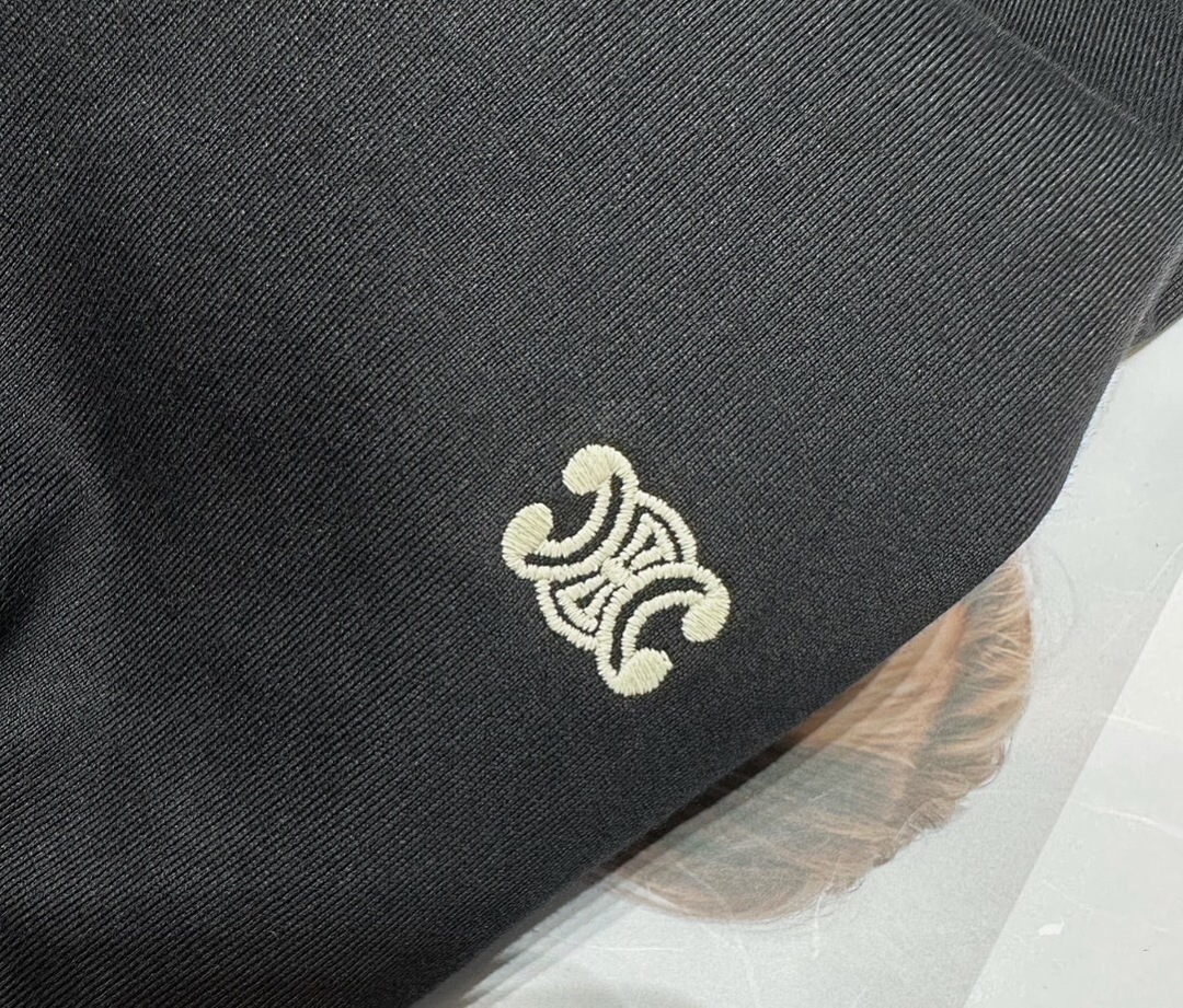 Chanel Double C Embroidered Small Label Short Sleeve (Black) - Image 8