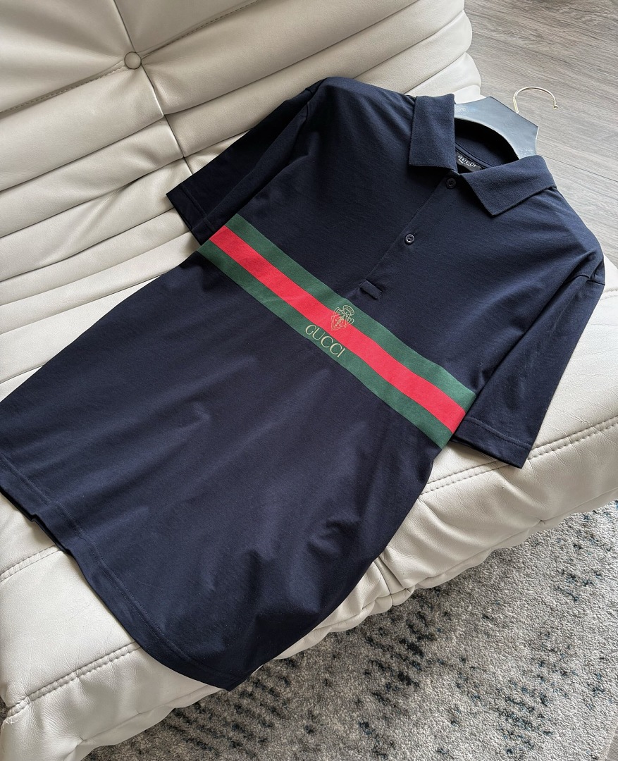 Gucci Dark Blue Label Print Cotton - Image 4