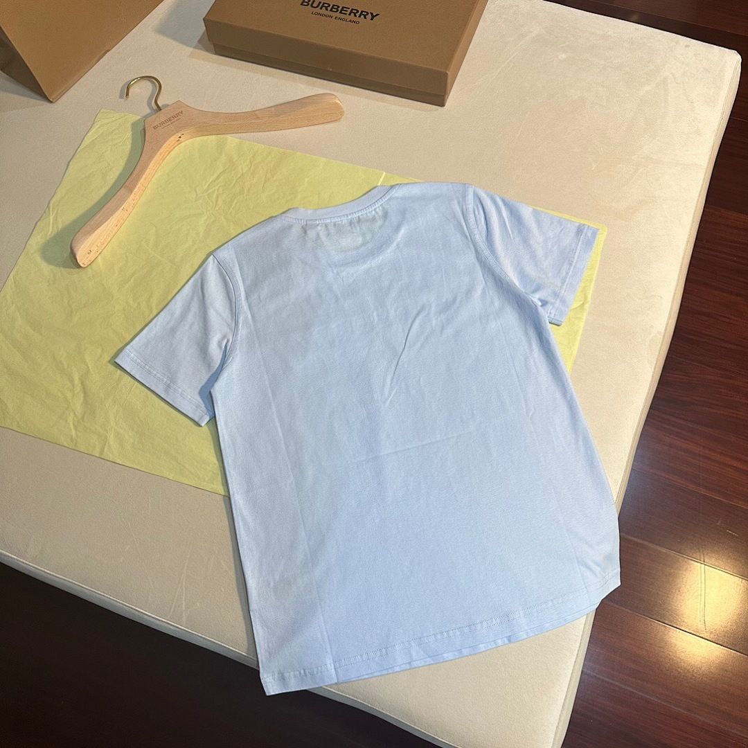 Burberry Short Sleeve Light Blue Woman - Image 9