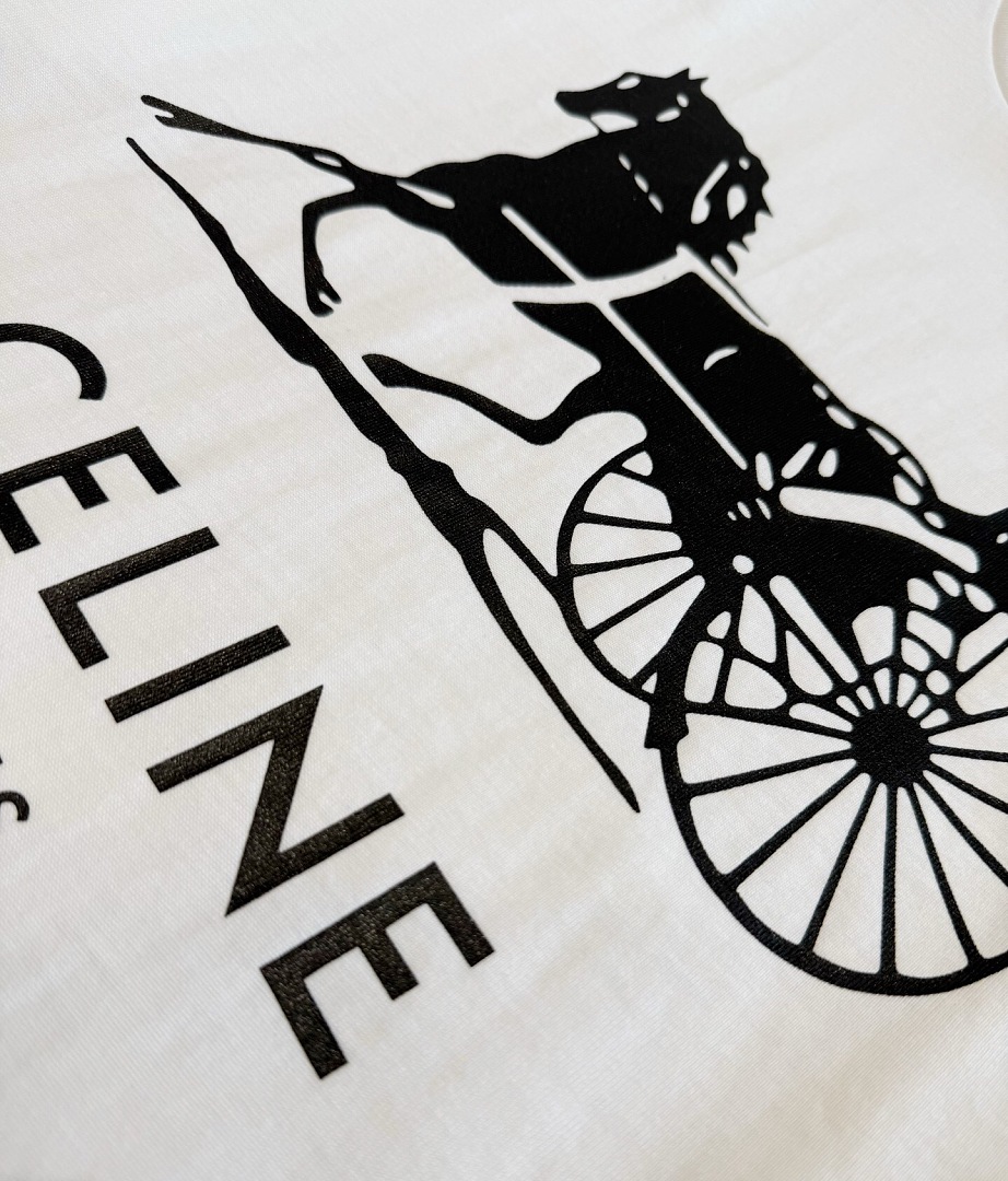 Celine Print T (White) - Image 10