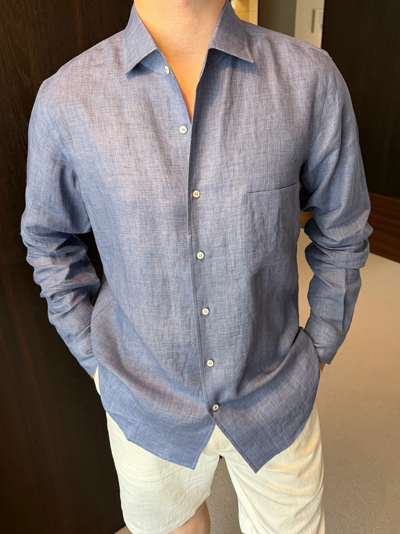 Unbranded Linen (Blue) - Image 17