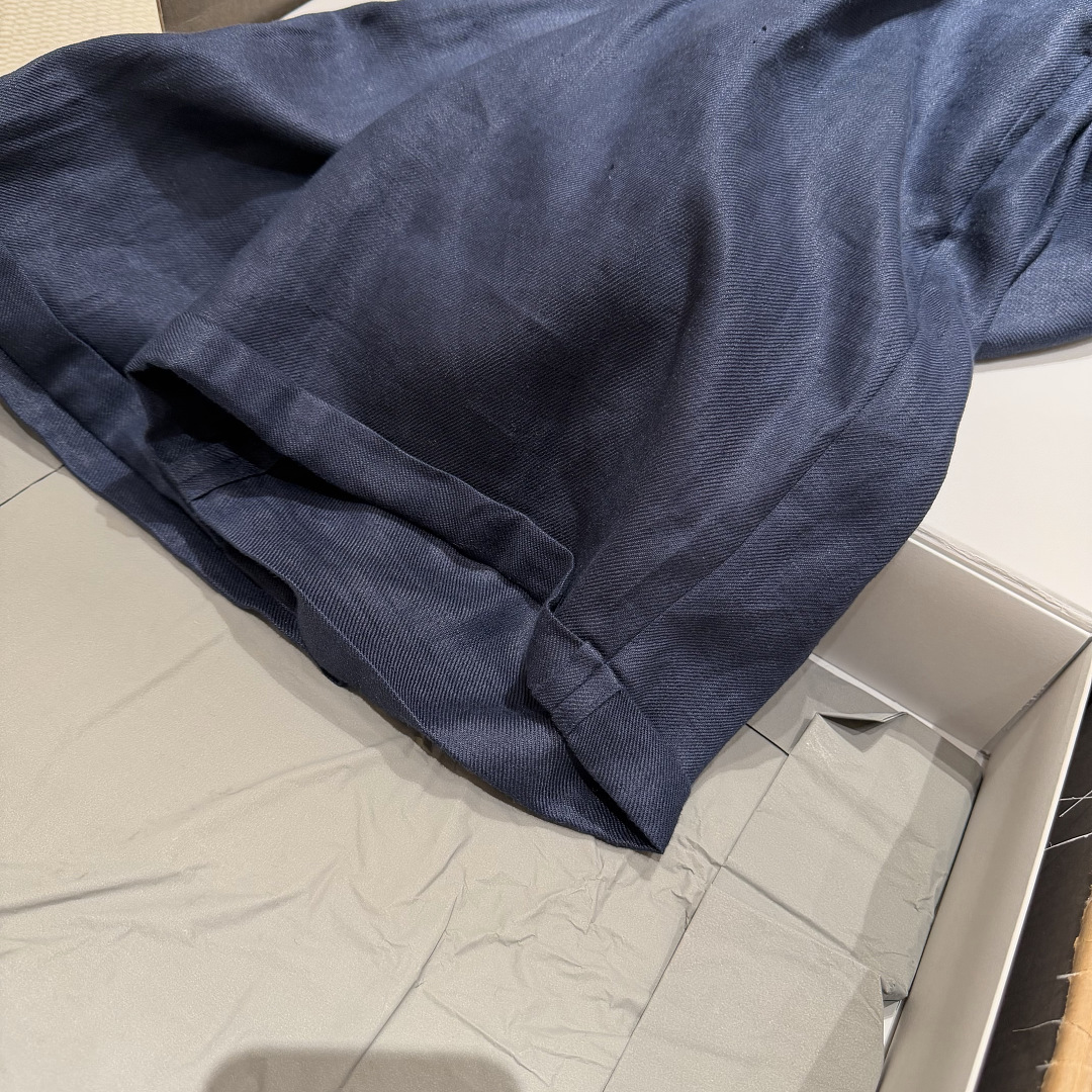 Unbranded Dark Blue Wide Linen Short - Image 9