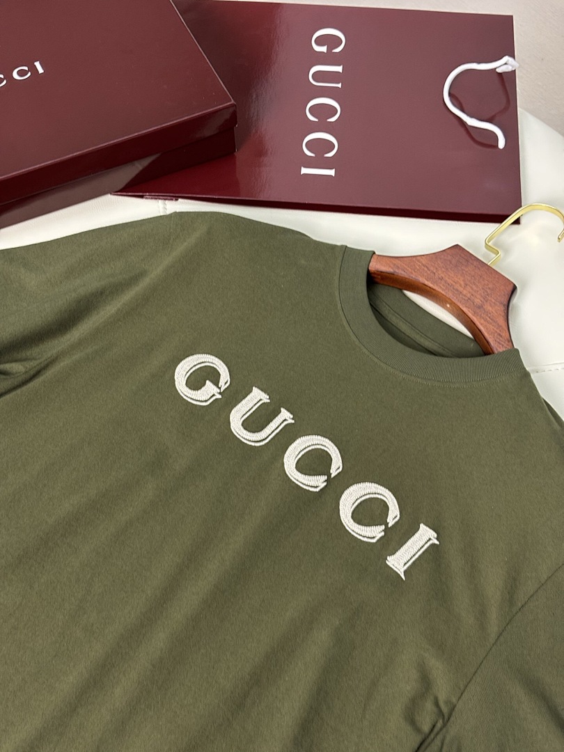 Gucci GU Print Short Sleeve (Green) - Image 7