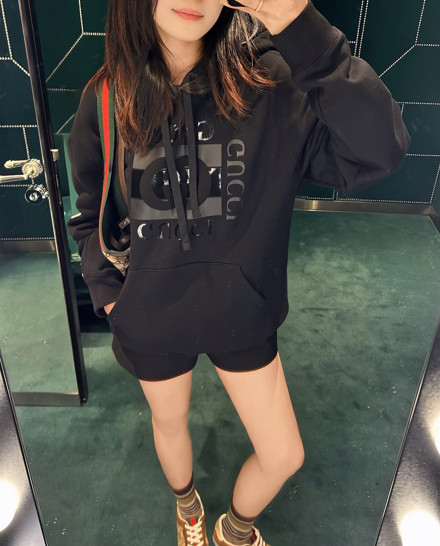 Gucci Black Double G Large Print Hoodie - Image 20