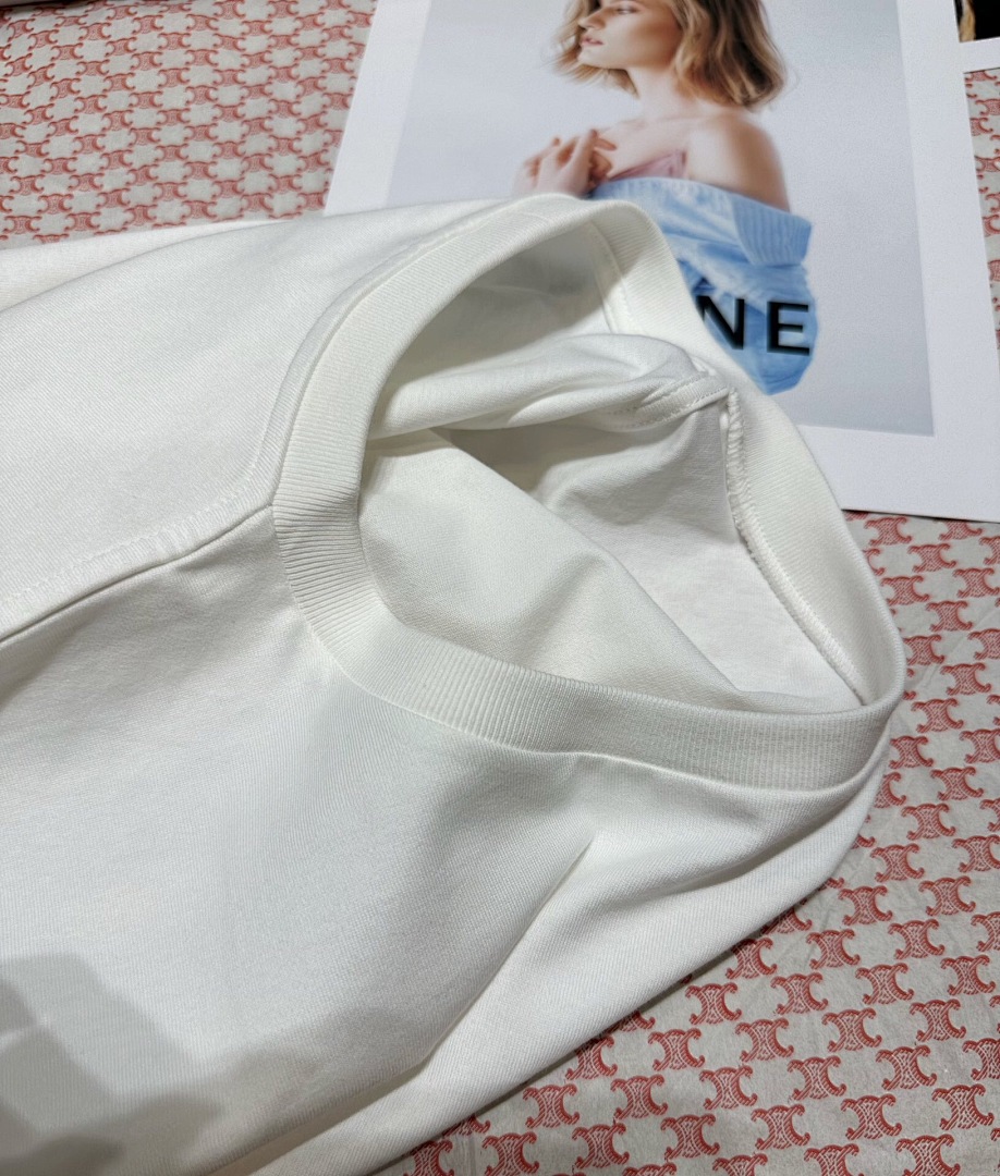 Chanel Double C Embroidered Small Label Short Sleeve (White) - Image 10