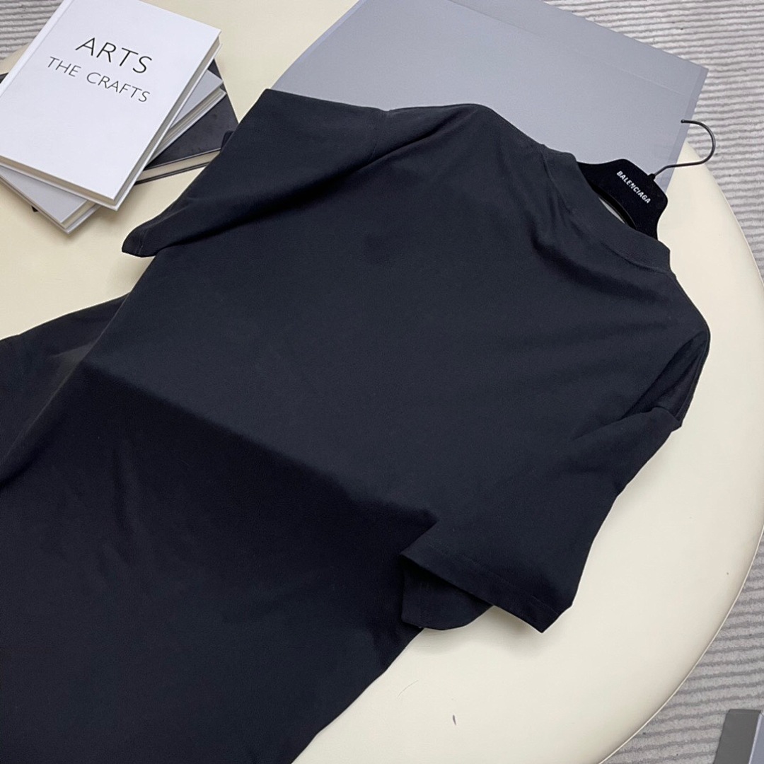 Balenciaga Triple Leaf Grass Collab Short Sleeve (Black) - Image 4