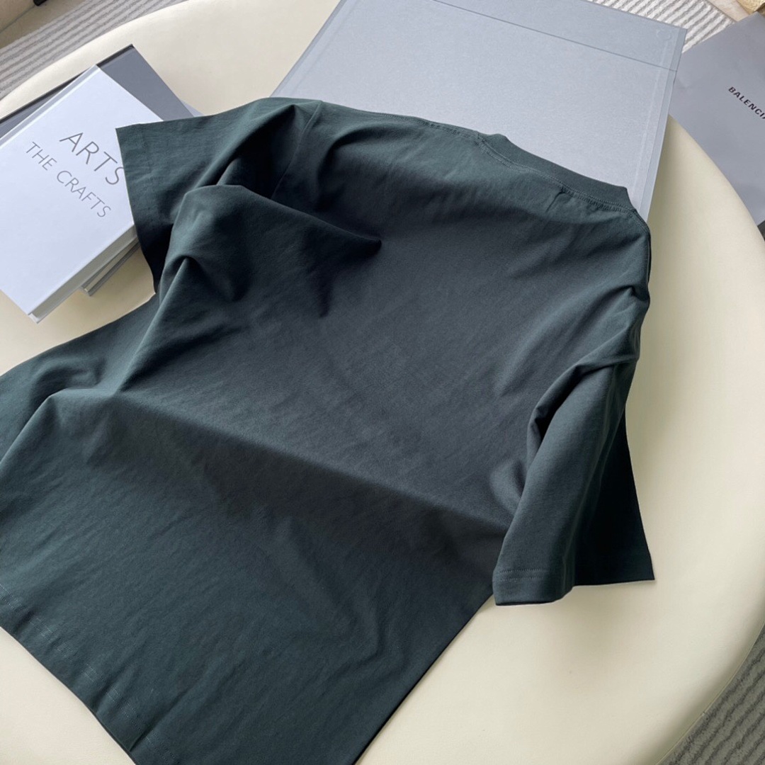 Balenciaga Triple Leaf Grass Collab Short Sleeve Ink (Green) - Image 6