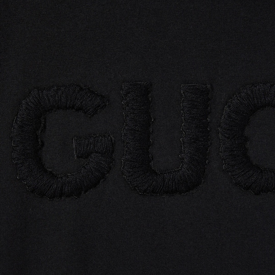 Gucci Fleece Embroidered T (Black) - Image 3