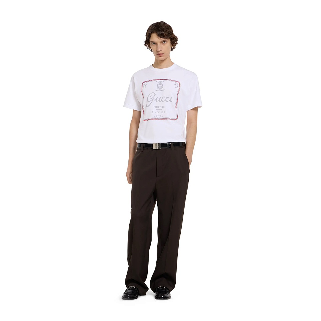 Gucci White 1921 Print Short Sleeve - Image 12