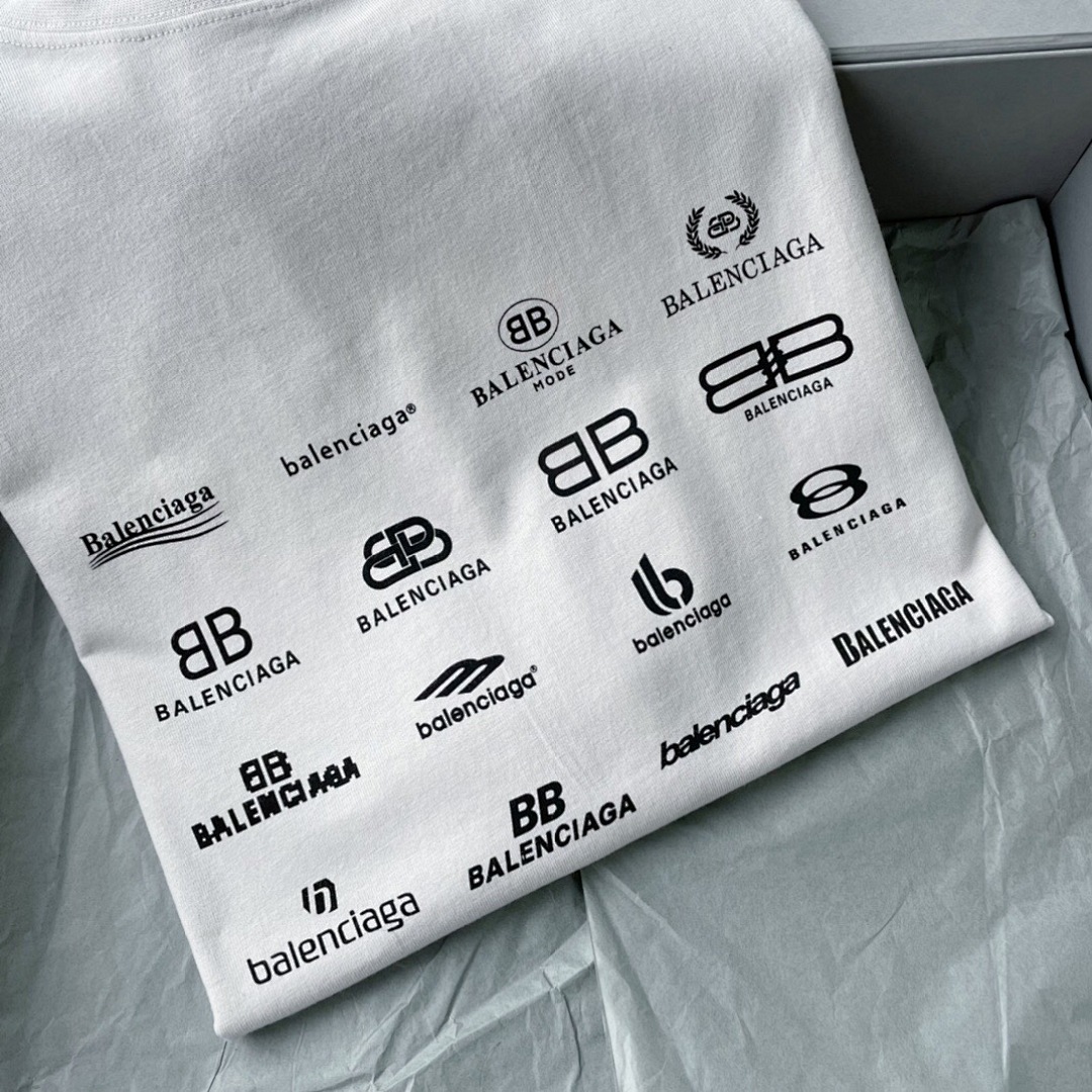 Balenciaga Limited Exclusive Logo Short Sleeve (Grey) - Image 5