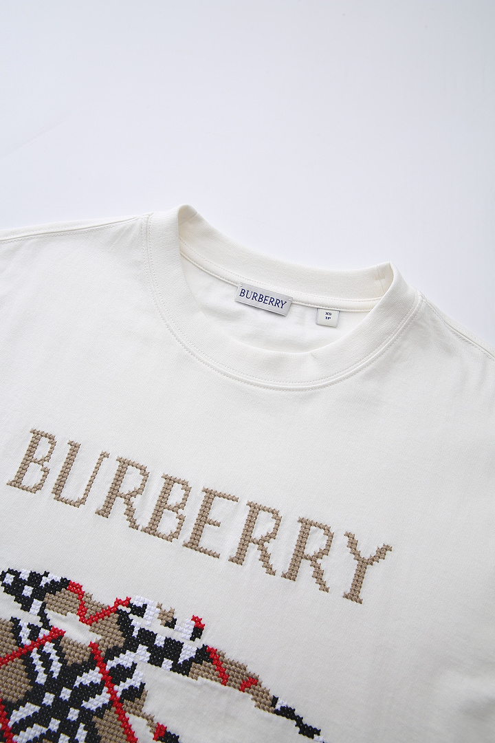 Burberry BR Plaid Short Sleeve (White) - Image 17