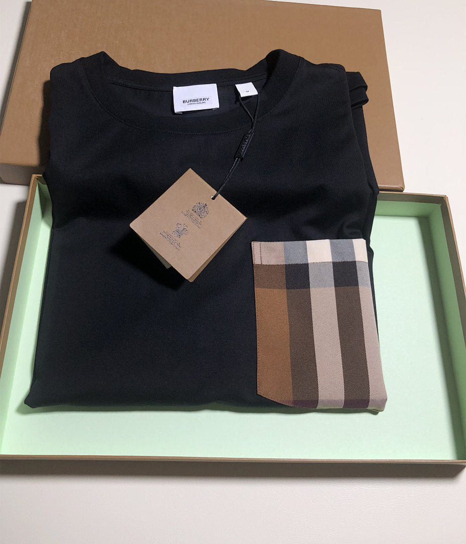 Burberry BR Coffee Plaid Short Sleeve (Black) - Image 3