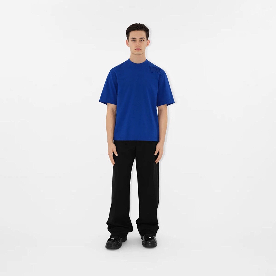 Burberry Floral Embroidered Short Sleeve (Blue) - Image 19