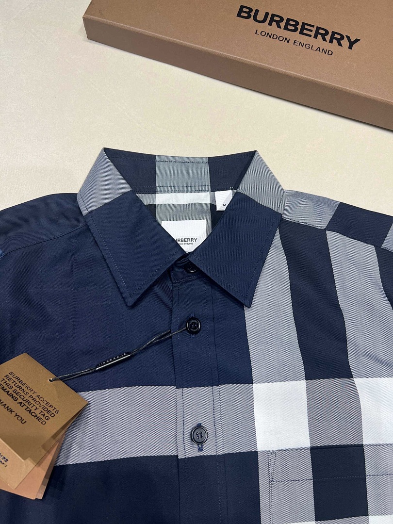Burberry Long Sleeve Cotton Plaid - Image 4