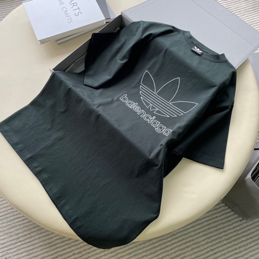 Balenciaga Triple Leaf Grass Collab Short Sleeve Ink (Green) - Image 5
