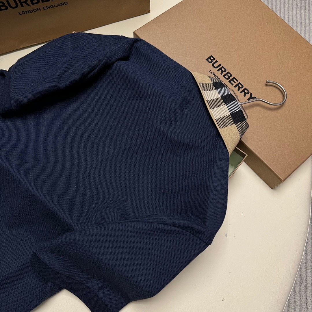 Burberry Plaid Collar POLO - Image 5
