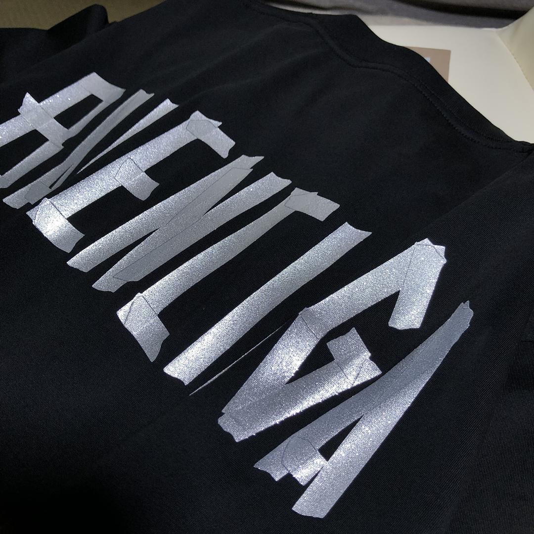 Balenciaga Silver Tape T-Shirt - Image 8