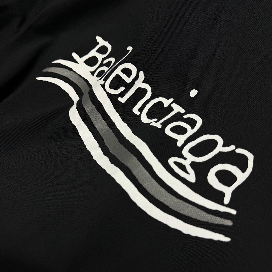 Balenciaga Print Short Sleeve (Black) - Image 9