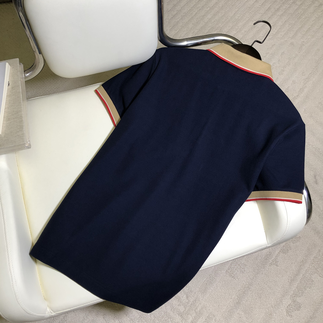Burberry War Horse Letter Jacquard Collar Polo Shirt - Image 20