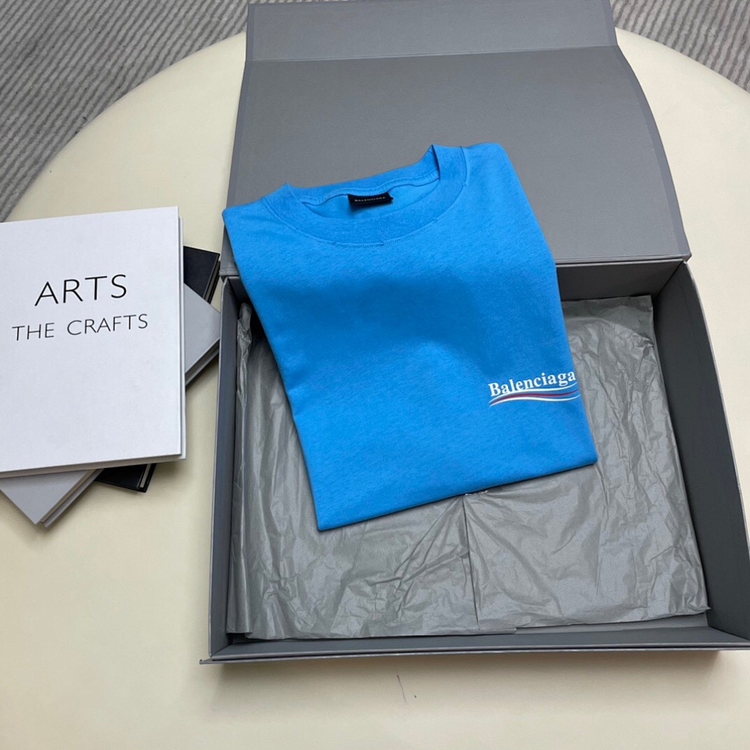 Balenciaga Short Sleeve (Blue) - Image 4