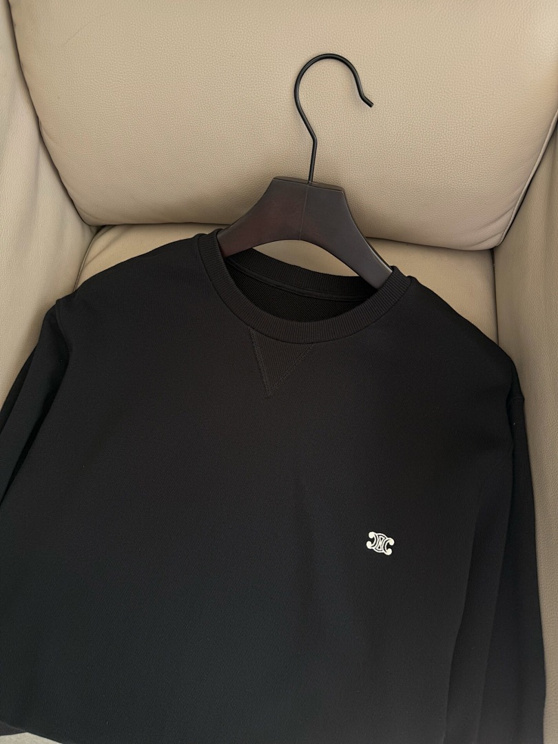 Celine Black Embroidered Label Collar - Image 4