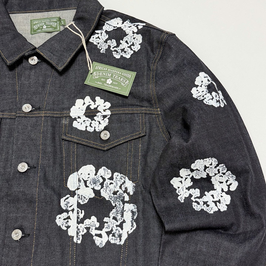 Unbranded Denim Cotton Floral (Black) - Image 8