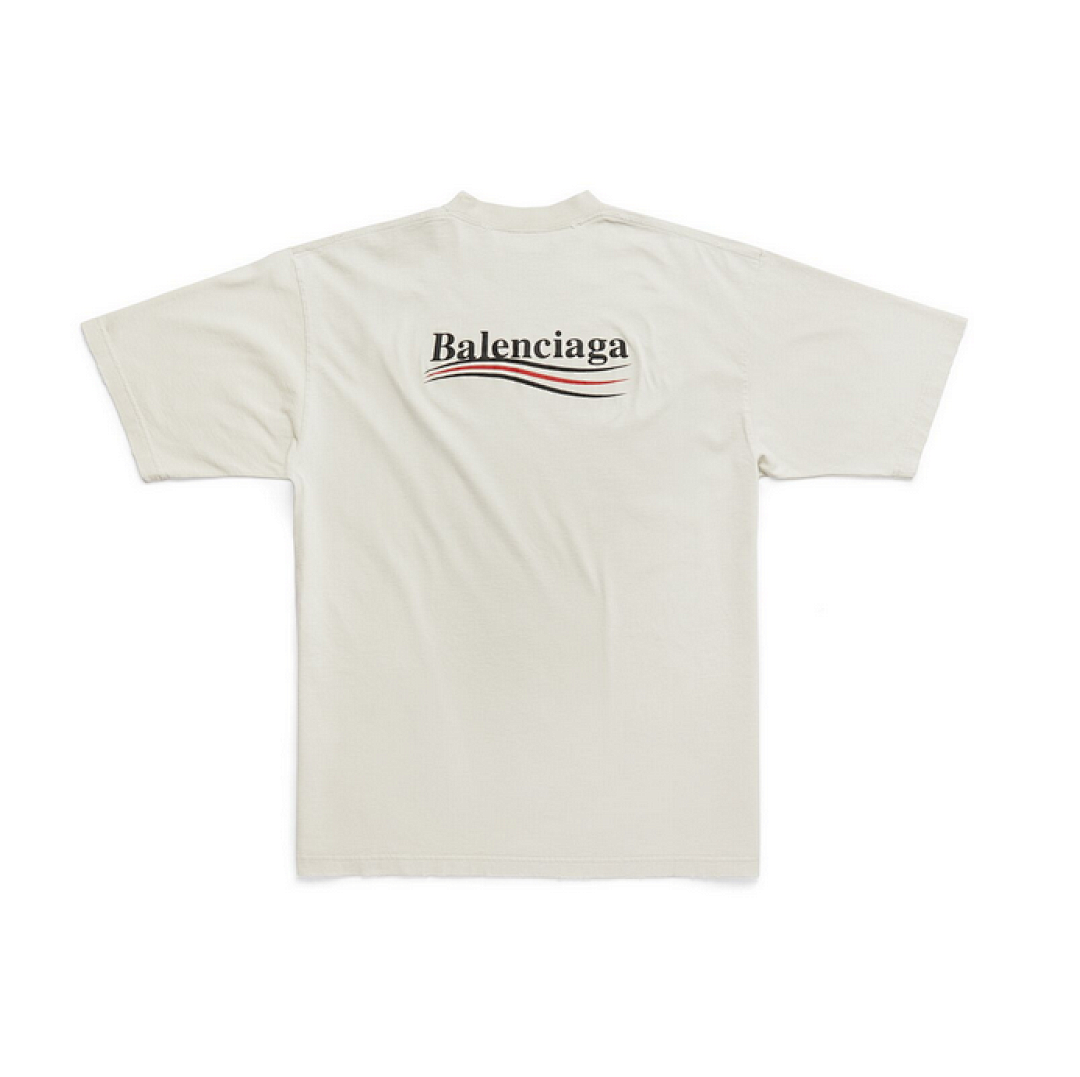 Balenciaga Print Short Sleeve Apricot (Grey) - Image 4