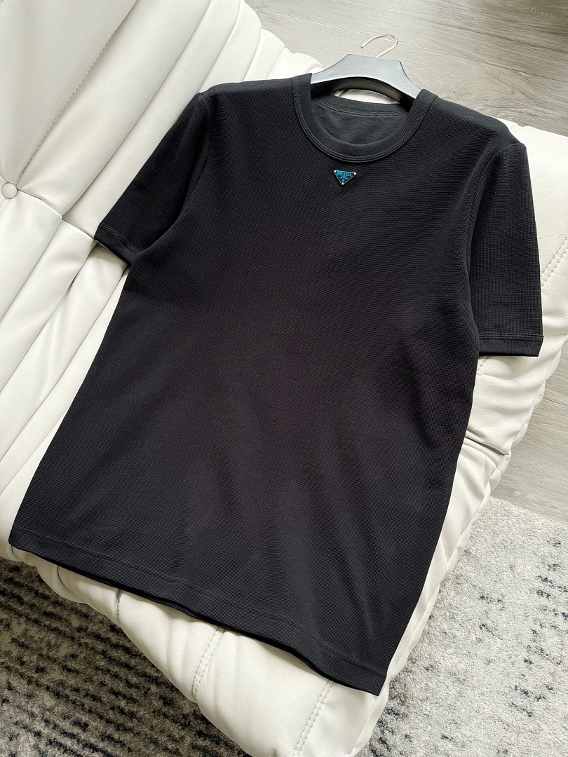 Unbranded Triangle Knitted Threaded Edge T-Shirt - Image 4