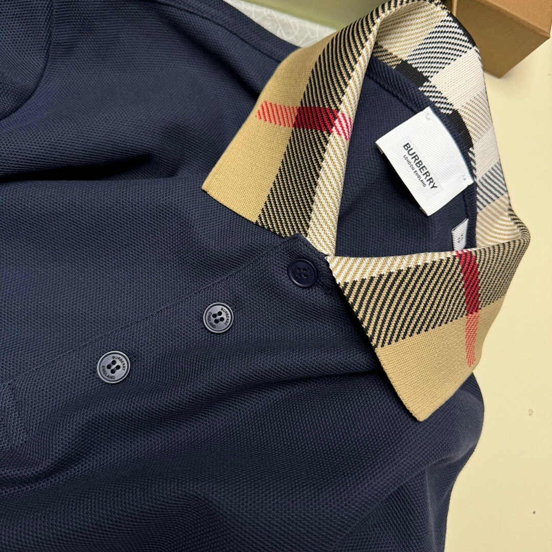 Burberry Plaid Collar POLO - Image 7