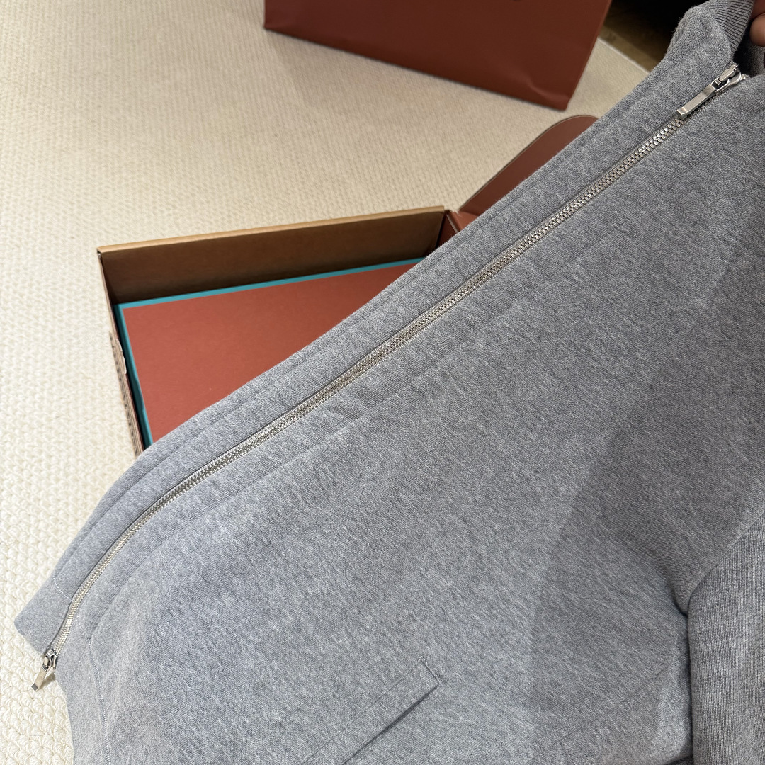 Unbranded Grey Zipper Cotton Jacket - Image 7