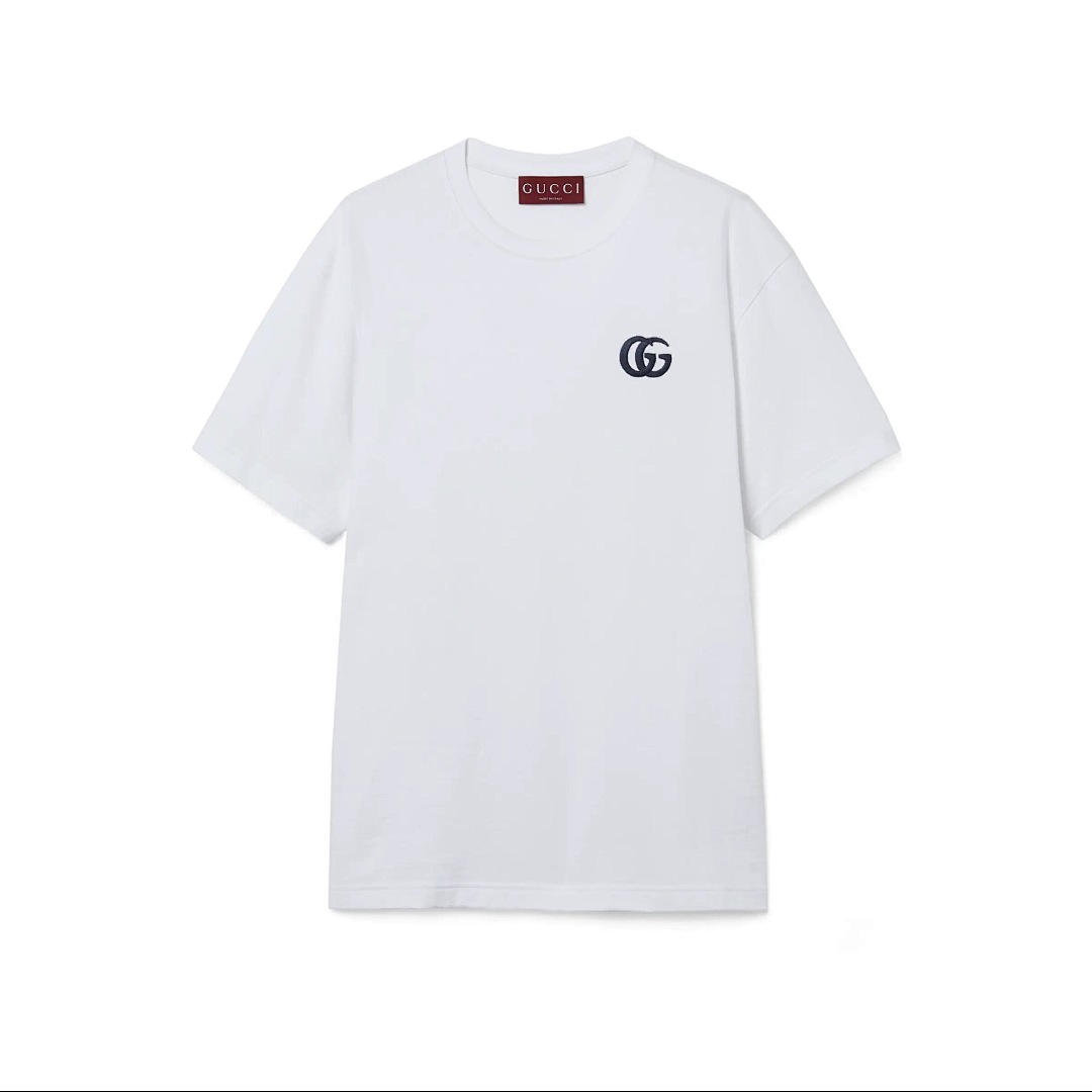 Gucci Double G Embroidered T (White)