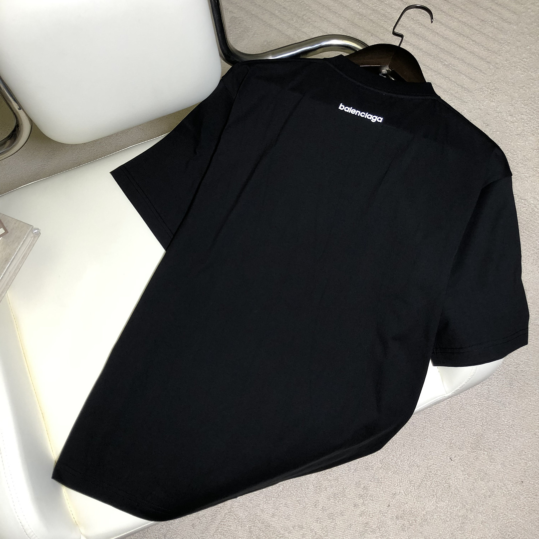 Balenciaga Stitching T (Black) - Image 8