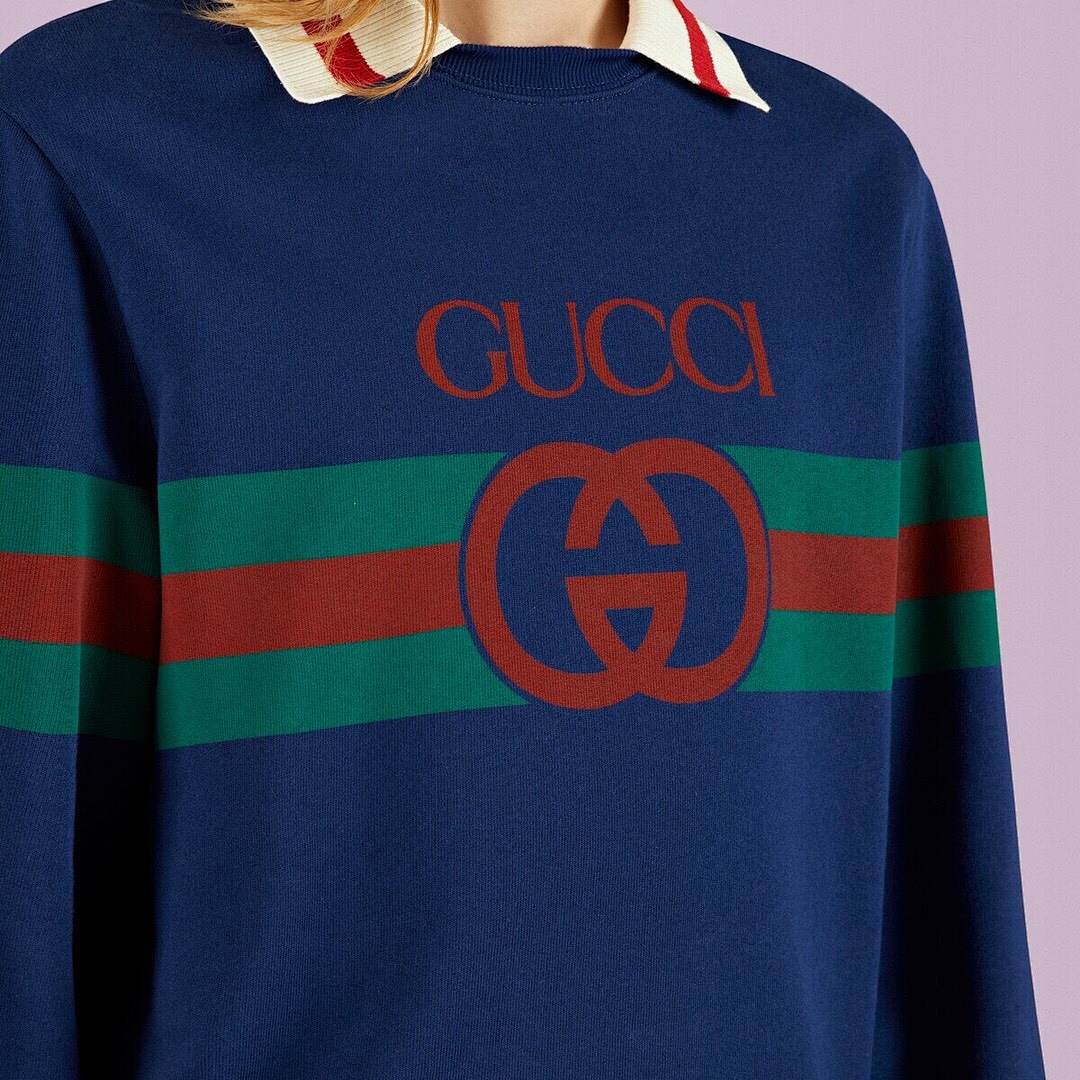 Ralph Lauren G Striped Polo Collar (Blue) - Image 13