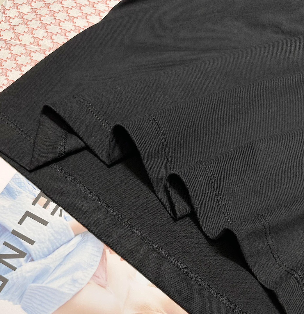 Chanel Double C Embroidered Small Label Short Sleeve (Black) - Image 12