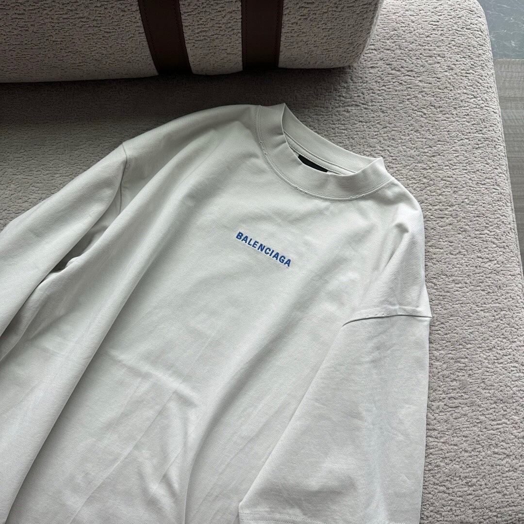 Balenciaga Blue Embroidered T - Image 6