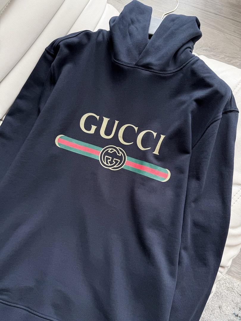 Gucci Classic Interlocking Double G Printed Hoodie - Image 5