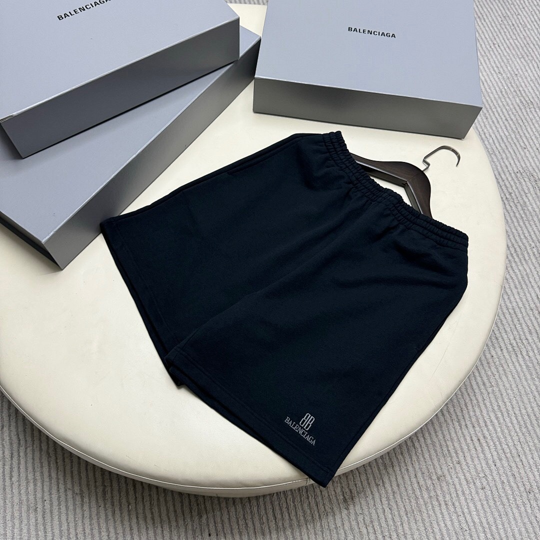 Balenciaga BB Embroidered Short (Black) - Image 4