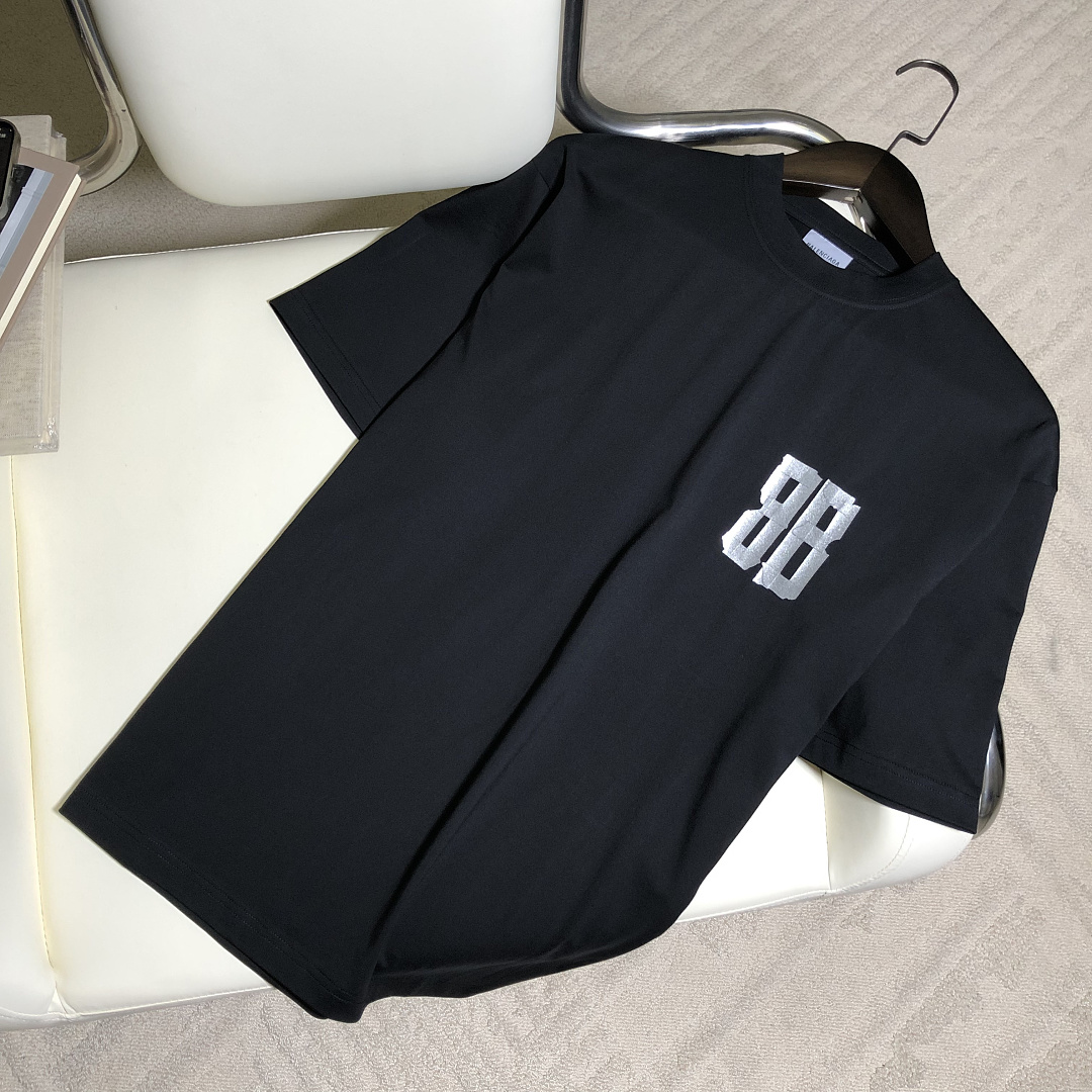 Balenciaga Silver Tape T-Shirt - Image 5